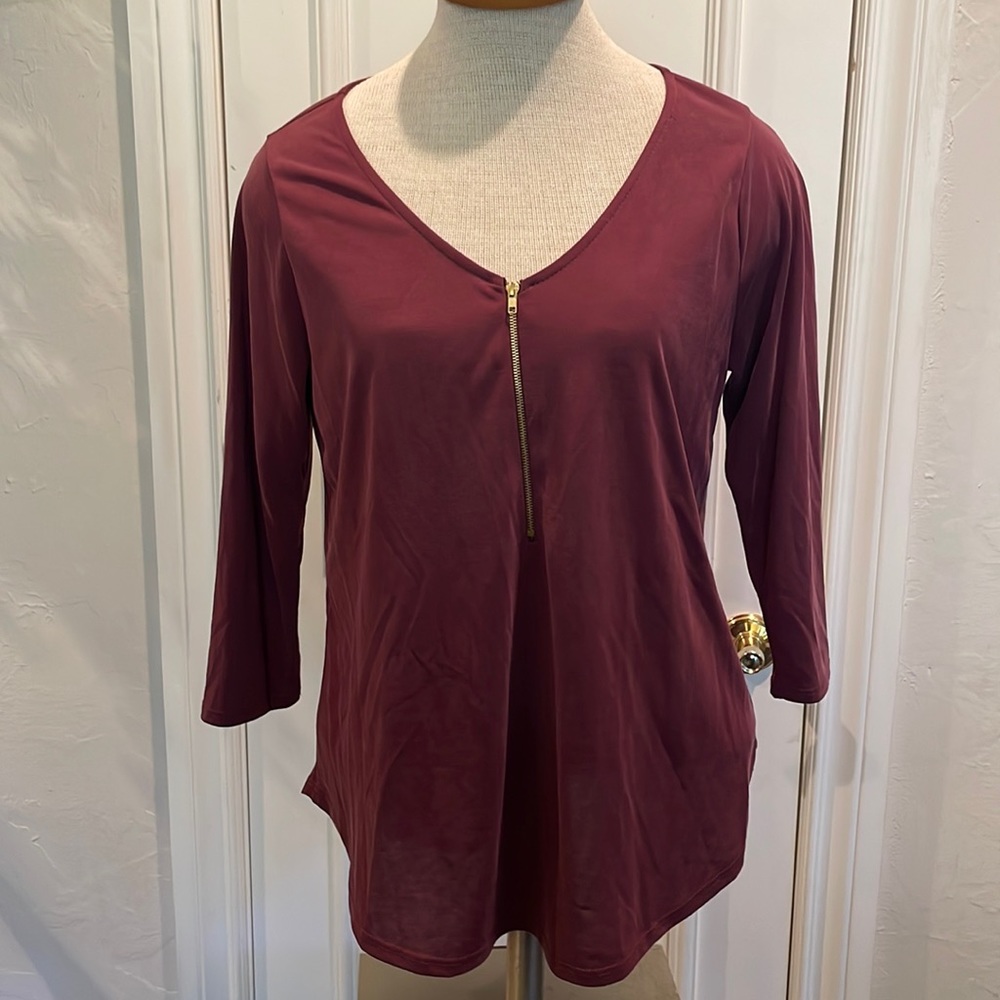 Burgundy top